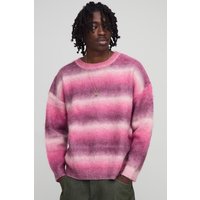 Kastiger Oversize Pullover mit Farbverlauf - Rosa - XS, Rosa Kastiger Oversize Pullover mit Farbverlauf - Rosa - XS, Rosa von boohooman