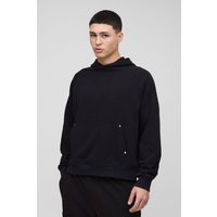Kastiger Oversize Raglan Hoodie - Schwarz - XS, Schwarz Kastiger Oversize Raglan Hoodie - Schwarz - XS, Schwarz von boohooman
