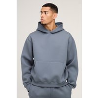 Kastiger Oversize Scuba-Hoodie - Grau - XS, Grau Kastiger Oversize Scuba-Hoodie - Grau - XS, Grau von boohooman