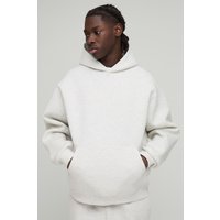 Kastiger Oversize Scuba-Hoodie - Grau - XS, Grau Kastiger Oversize Scuba-Hoodie - Grau - XS, Grau von boohooman