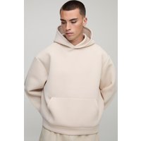 Kastiger Oversize Scuba-Hoodie - Grau - XS, Grau Kastiger Oversize Scuba-Hoodie - Grau - XS, Grau von boohooman