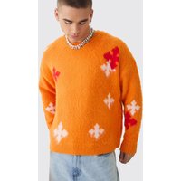 Kastiger Oversize Strickpullover von boohooman
