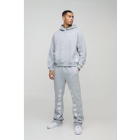 Kastiger Oversize Trainingsanzug mit Print - Grau - L, Grau Kastiger Oversize Trainingsanzug mit Print - Grau - L, Grau von boohooman