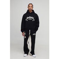 Kastiger Oversize Worldwide Trainingsanzug mit Kapuze von boohooman