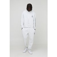 Kastiger Oversize Worldwide Trainingsanzug mit Reißverschluss und Kapuze von boohooman