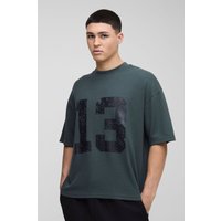 Kastiger gerippter Oversize Cardigan - Grau - L, Grau von boohooman