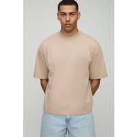 Kastiges BM Signature Oversize T-Shirt - Braun - XS, Braun Kastiges BM Signature Oversize T-Shirt - Braun - XS, Braun von boohooman