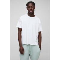 Kastiges Basic Oversize Rundhals T-Shirt - Weiß - XS, Weiß Kastiges Basic Oversize Rundhals T-Shirt - Weiß - XS, Weiß von boohooman