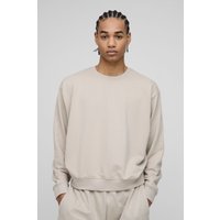 Kastiges Basic Oversize Sweatshirt - Grau - L, Grau von boohooman