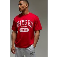 Kastiges Man Active T-Shirt - Rot - XL, Rot von boohooman