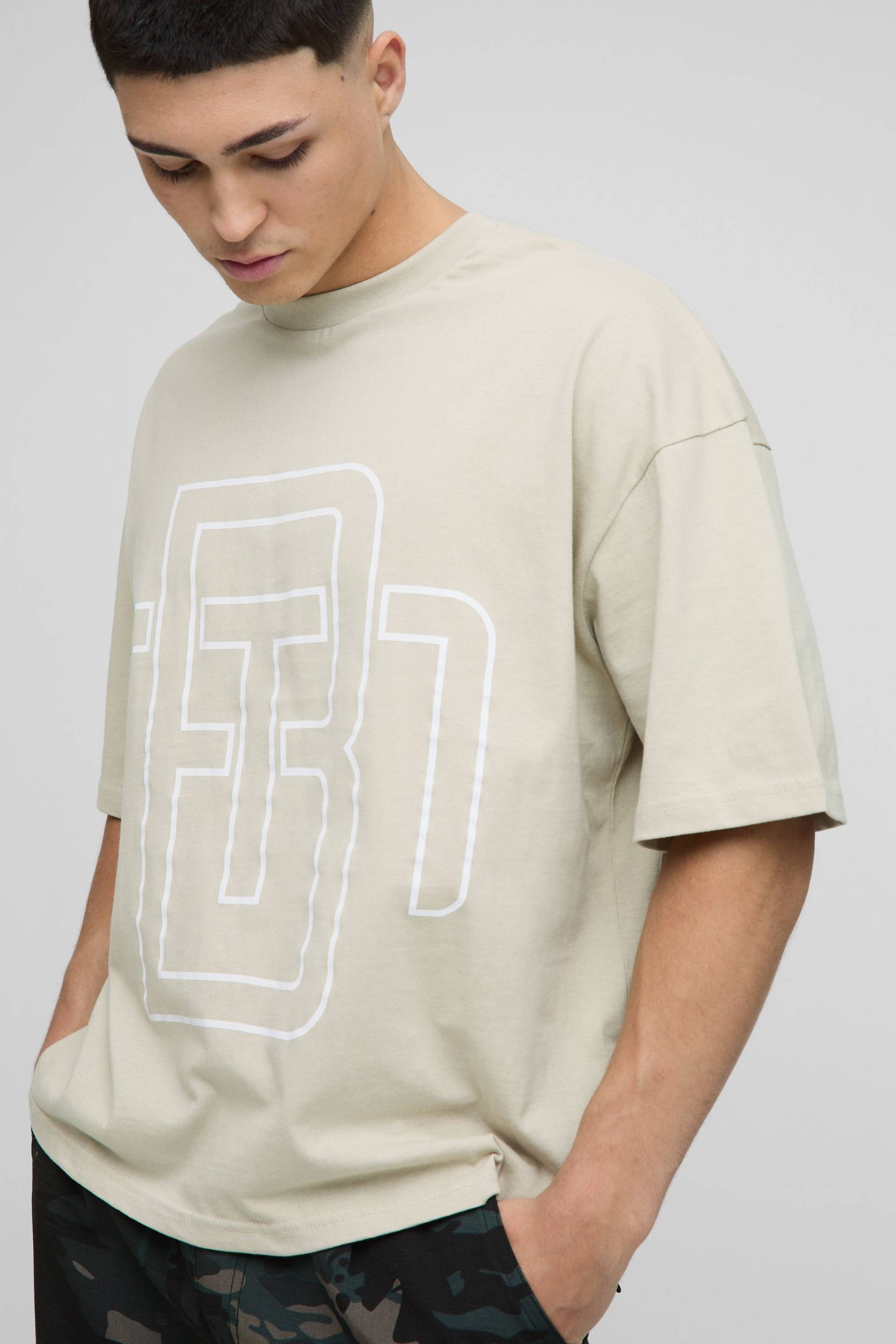 Kastiges Oversize BM T-Shirt von boohooman