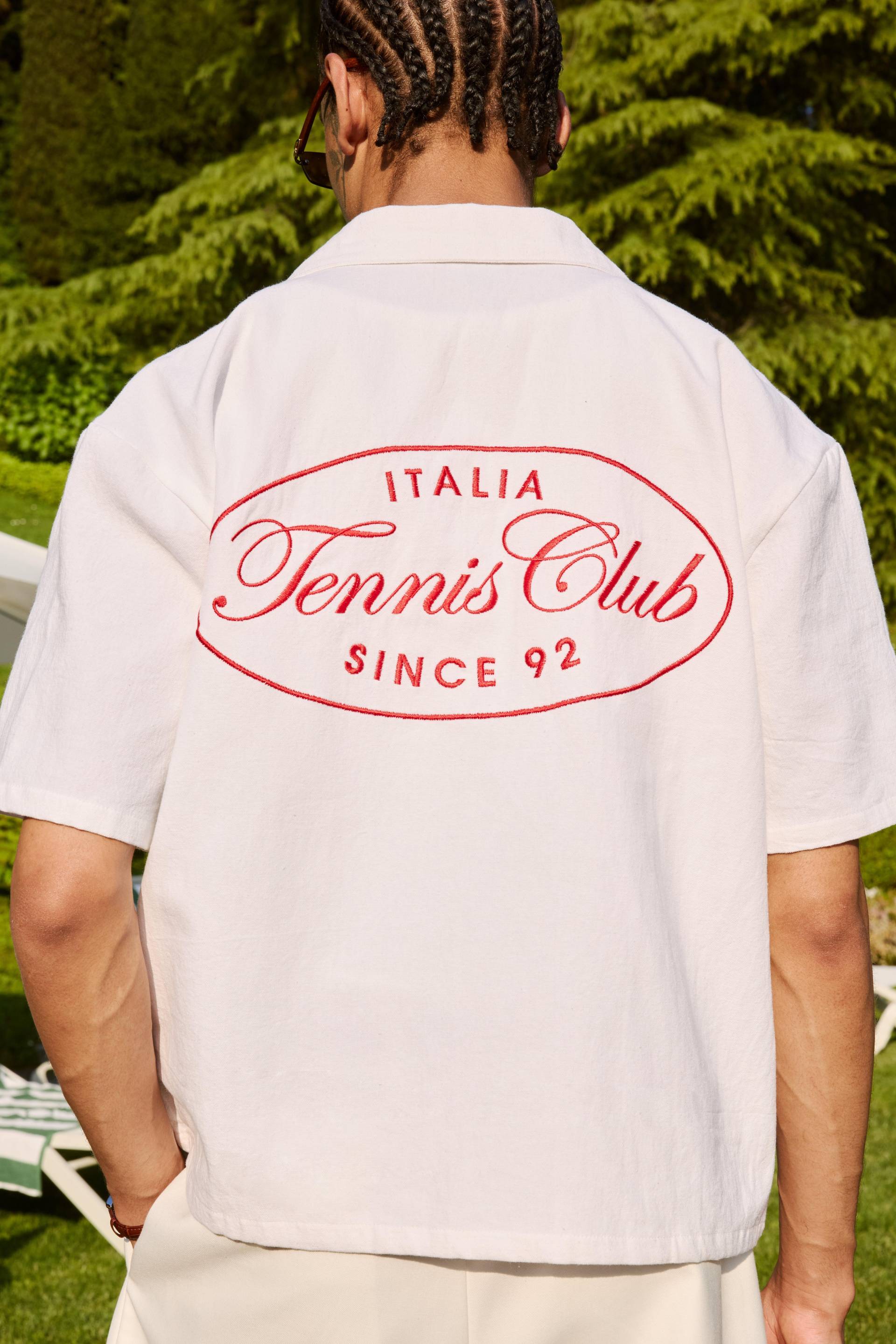 Kastiges Oversize Canvas-Hemd mit Tennis Club Print - Weiß - S, Weiß Kastiges Oversize Canvas-Hemd mit Tennis Club Print - Weiß - S, Weiß von boohooman