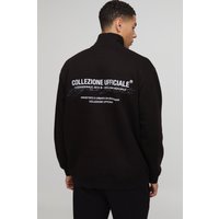 Kastiges Oversize Collection Sweatshirt mit Reißverschluss und Trichterkragen - Schwarz - L, Schwarz Kastiges Oversize Collection Sweatshirt mit Reißverschluss und Trichterkragen - Schwarz - L, Schwarz von boohooman