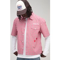 Kastiges Oversize Hemd mit Taschen-Detail - Rot - XL, Rot von boohooman