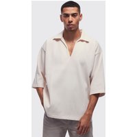 Kastiges Oversize Hemd mit V-Ausschnitt von boohooman
