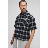 Kastiges Oversize Man Hemd - Schwarz - S, Schwarz von boohooman