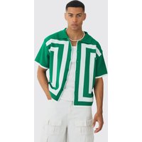 Kastiges Oversize Strick-Hemd von boohooman