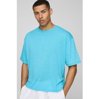 Kastiges Oversize T-Shirt - Blau - XS, Blau Kastiges Oversize T-Shirt - Blau - XS, Blau von boohooman
