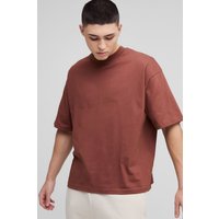 Kastiges Oversize T-Shirt - Braun - M, Braun von boohooman
