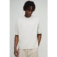 Kastiges Oversize T-Shirt - Grau - M, Grau Kastiges Oversize T-Shirt - Grau - M, Grau von boohooman