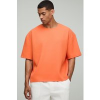 Kastiges Oversize T-Shirt - Orange - M, Orange Kastiges Oversize T-Shirt - Orange - M, Orange von boohooman