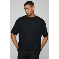 Kastiges Oversize T-Shirt - Schwarz - S, Schwarz von boohooman