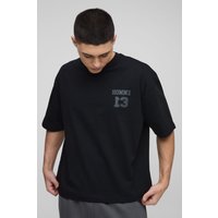Kastiges Oversize T-Shirt - Schwarz - XS, Schwarz Kastiges Oversize T-Shirt - Schwarz - XS, Schwarz von boohooman