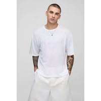Kastiges Oversize T-Shirt - Weiß - XS, Weiß Kastiges Oversize T-Shirt - Weiß - XS, Weiß von boohooman