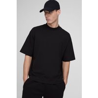 Kastiges Oversize T-Shirt mit Homme-Print - Schwarz - XS, Schwarz Kastiges Oversize T-Shirt mit Homme-Print - Schwarz - XS, Schwarz von boohooman