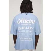 Kastiges Oversize T-Shirt mit Official Tasche von boohooman