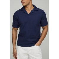 Kastiges Pique Poloshirt - Blau - XS, Blau Kastiges Pique Poloshirt - Blau - XS, Blau von boohooman