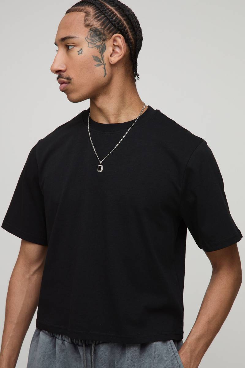 Kastiges T-Shirt - Schwarz - XS, Schwarz Kastiges T-Shirt - Schwarz - XS, Schwarz von boohooman