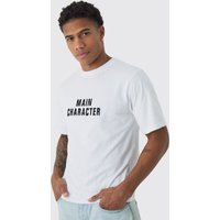 Kastiges T-Shirt mit 3D-Stickerei - Weiß - XS, Weiß Kastiges T-Shirt mit 3D-Stickerei - Weiß - XS, Weiß von boohooman
