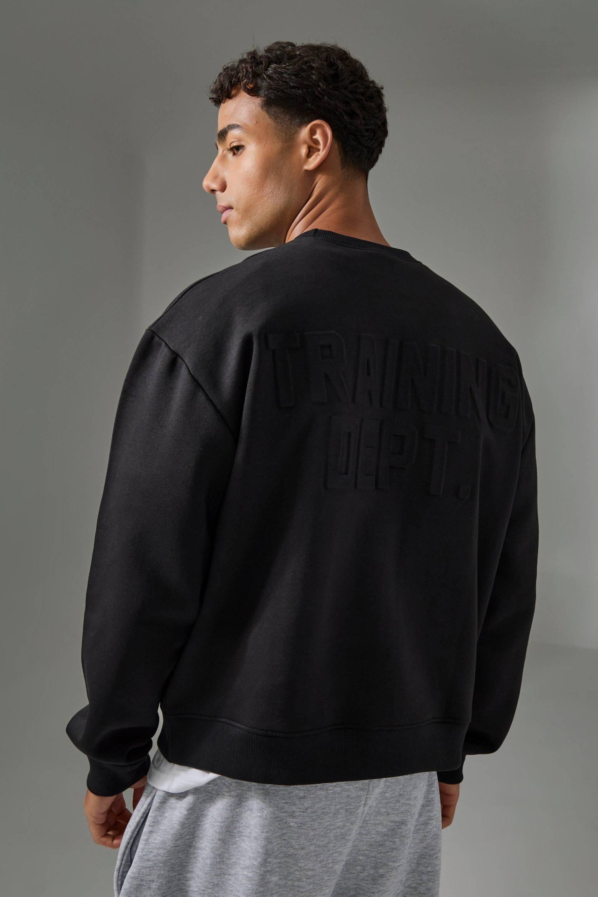 Kastiges geprägtes Man Active Training Dept Sweatshirt von boohooman