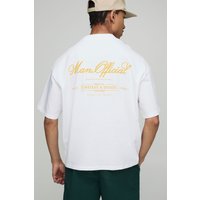 Kastiges weißes Oversize Man Official T-Shirt - XS, Weiß Kastiges weißes Oversize Man Official T-Shirt - XS, Weiß von boohooman