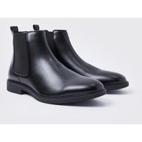 Klassische Kunstleder Chelsea-Stiefel von boohooman