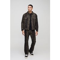 Kroko-Jeansjacke Kroko-Jeansjacke von boohooman