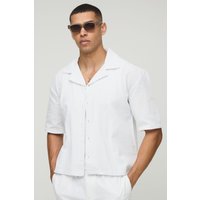 Kurzärmliges Oversize Hemd in Leinenoptik Kurzärmliges Oversize Hemd in Leinenoptik von boohooman