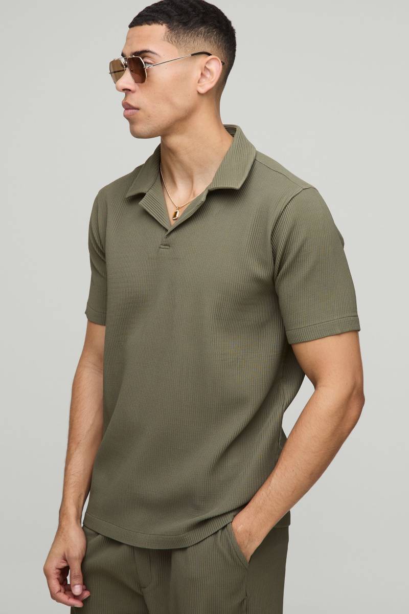 Kurzärmliges Poloshirt - Grün - XS, Grün von boohooman