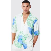 Kurzärmliges florales Hemd von boohooman