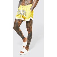 Kurze Badehose - Gelb - XS, Gelb von boohooman