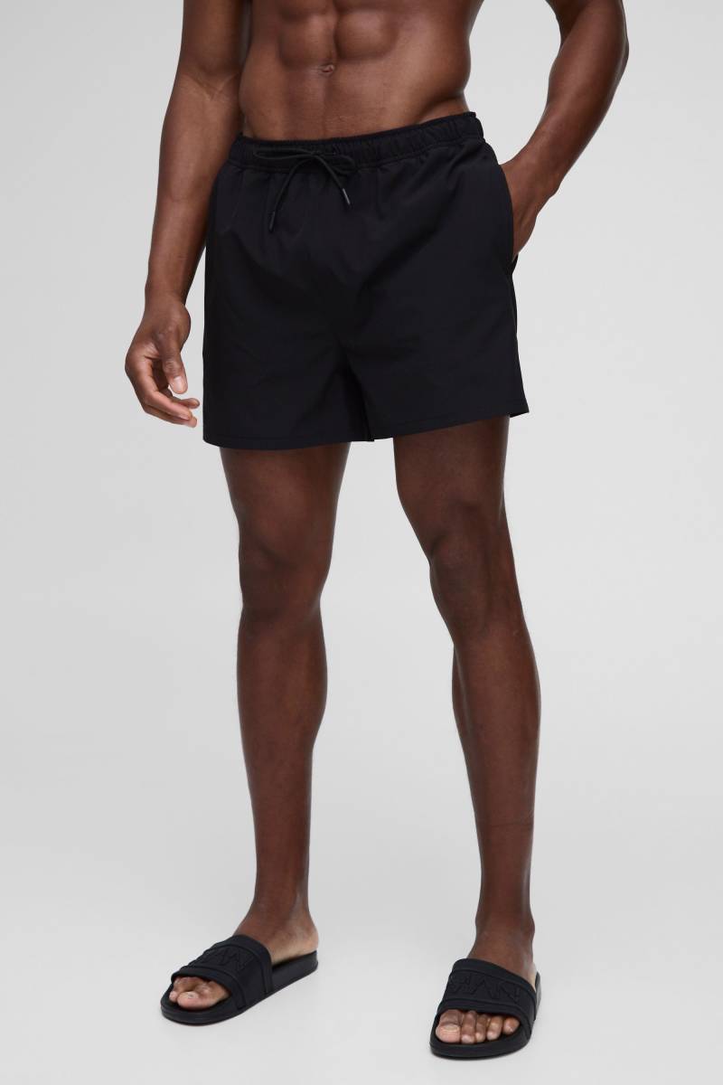 Kurze Badehose in Schwarz - XS, Schwarz von boohooman