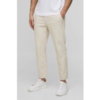 Kurze Slim-Fit Chino-Hose - Grau - 36, Grau von boohooman