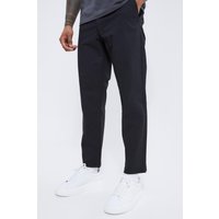 Kurze strukturierte Slim-Fit Chino-Hose - Schwarz - 32, Schwarz von boohooman