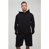 Kurzer Oversize Man Colorblock Trainingsanzug - Schwarz - XS, Schwarz Kurzer Oversize Man Colorblock Trainingsanzug - Schwarz - XS, Schwarz von boohooman