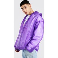 Kurzer faltbarer Regenmantel - Lila - One Size, Lila von boohooman