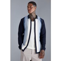 Langärmliges Colorblock-Hemd - Blau - S, Blau Langärmliges Colorblock-Hemd - Blau - S, Blau von boohooman