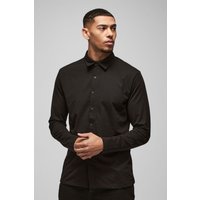 Langärmliges Jersey-Hemd von boohooman