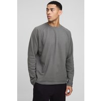 Langärmliges Oversize Raglan Pique T-Shirt von boohooman