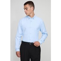 Langärmliges Slim-Fit Oxford-Hemd mit Knopfleiste Langärmliges Slim-Fit Oxford-Hemd mit Knopfleiste von boohooman